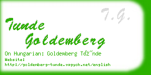 tunde goldemberg business card